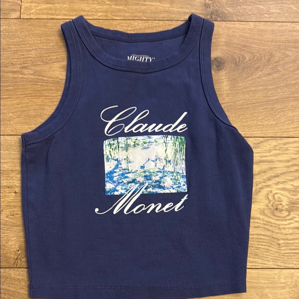 Mighty Fine Blue Claude Monet Art Tank Top